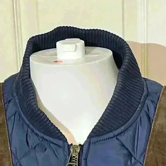 Ralph Lauren Sport Navy Equestrian Quilted Puffer Jacket Womens Size Large - Picture 13 of 14